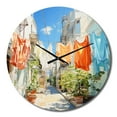 thumbnail image 2 of Designart "Laundry Day in Italy V" Bath & Laundry Oversized Wall Clock, 2 of 5