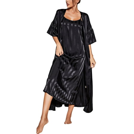 

YSEINBH Long Bathrobes For Women Elegant Sleepwear Lightweight Soft Nightgown Warm Fleece Winter PajamasDresses