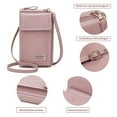 thumbnail image 3 of MUSOIE Small Crossbody Bags for Women Cell Phone Purse Vegan Leather Zip Around Wallet Handbags, 3 of 6