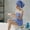 Blue B, variant on Coral Velvet Hand Towel, Bathroom & Kitchen Hand Towel, Quick-Drying Towel with Hanging Loop, Small Hand Towel with Excellent Absorbency