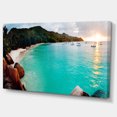 thumbnail image 2 of Tropical Beach with Blue Waters - Seascape Canvas Art Print, 2 of 3