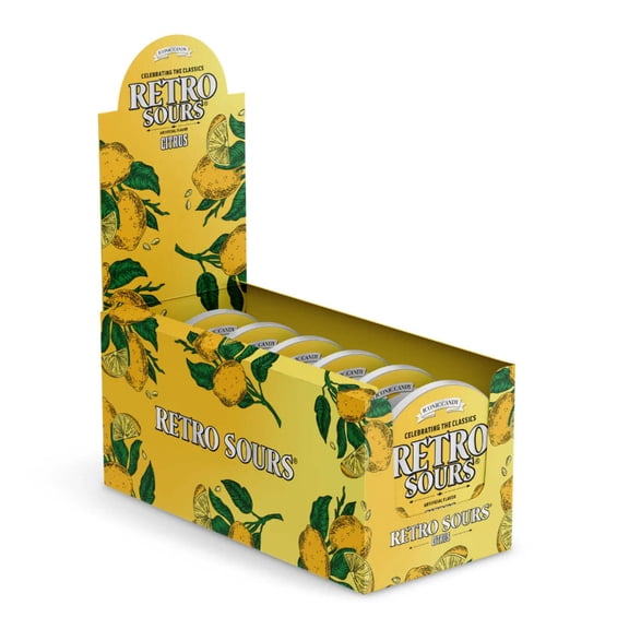 Candy Retro Sours Citrus 2 oz. Tin - Case of 8