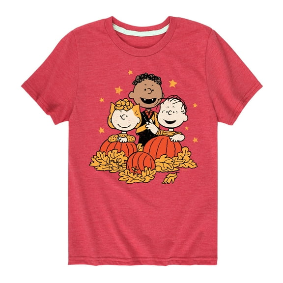 Peanuts - Pumpkin Trio - Toddler & Youth Short Sleeve Graphic T-Shirt