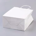 thumbnail image 3 of White Rectangle Kraft Paper Bags with Paper Twine Handles for Shopping or Gift, 3 of 4