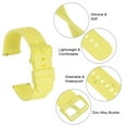thumbnail image 6 of Uxcell Silicone Watch Bands, 20mm Watch Strap Quick Release for Men Women, Yellow, 6 of 7