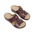 thumbnail image 2 of Clark Sandals for Women Flat Arch-support Sandals Shoes Ladies Beach Orthopedic Sandals Summer Non-Slip Causal Slippers Sandals Size 12 In Women on Clearance, 2 of 8