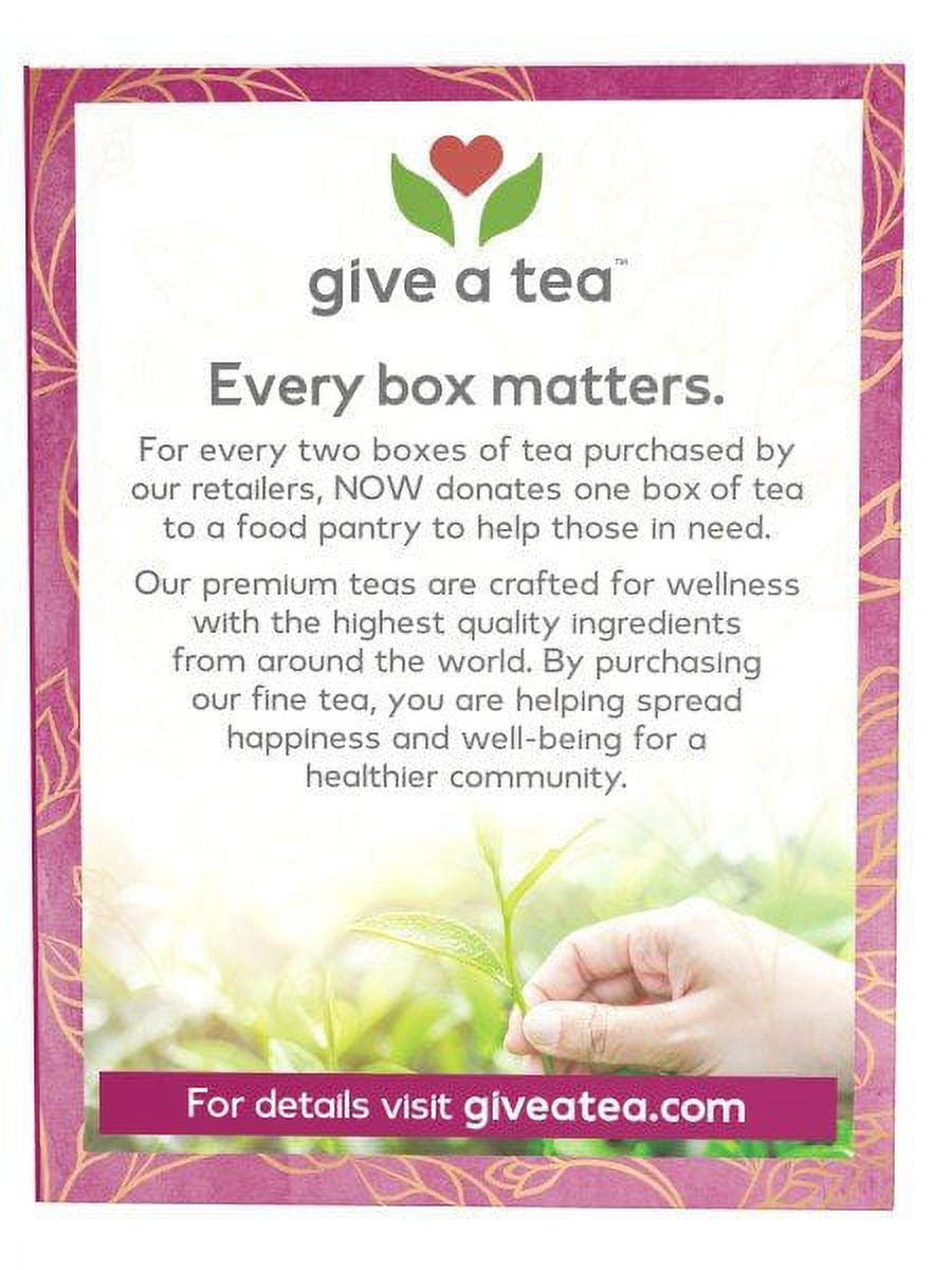 Now Foods Heavenly Hip Hibiscus Caffeine Free 24 Tea Bags Box