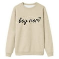thumbnail image 4 of Tiweut Boy Mom Sweatshirt Women Boy Mom Heart Graphic Shirt Mom Life Sweater Casual Trendy Crewneck Pullover Tops,Beige,L, 4 of 4