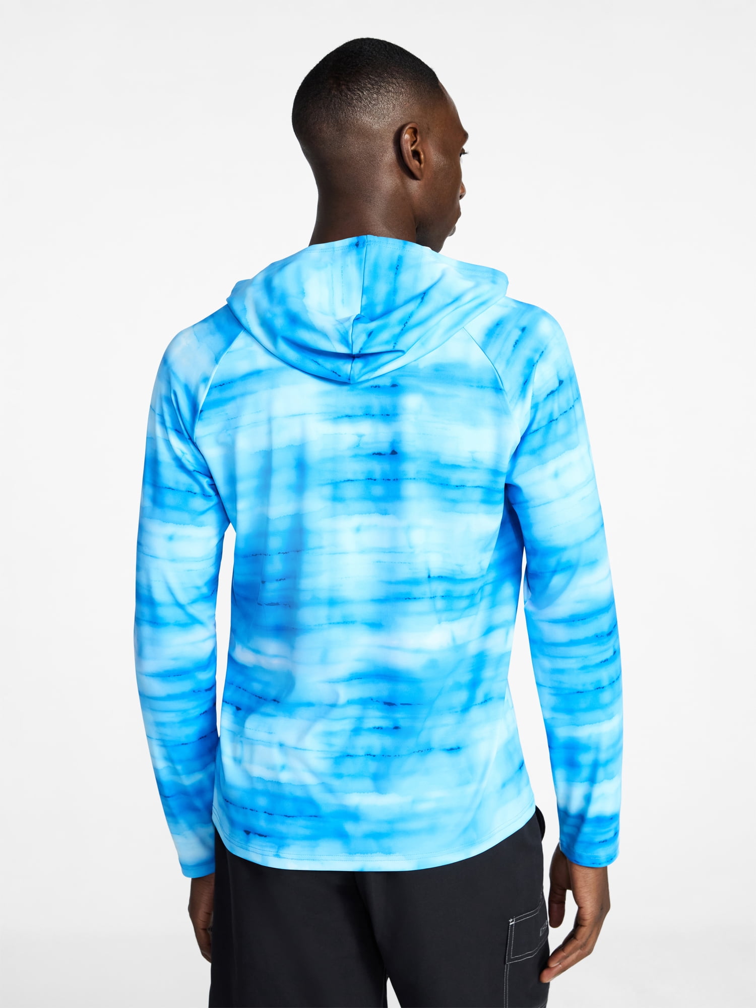George Men's and Big Men's Hooded Sun Shirt with Long Sleeves, UPF 50+, Sizes S-3XL
