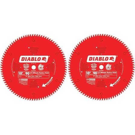 2 PACK Freud D1090X Ultra Fine 90 Teeth Circular Saw Blade for Wood and Wood Composites, 10-Inch