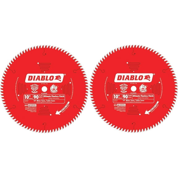 2 PACK Freud D1090X Ultra Fine 90 Teeth Circular Saw Blade for Wood and Wood Composites, 10-Inch