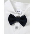 thumbnail image 5 of CARETOO Toddler Boy Suit 4Pcs Formal Outfit Long-Sleeves Shirt Pants Vest Bowtie Set Party Wedding, 5 of 16