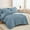 Grayish Blue, variant on Oversized King Size Comforter Set with Sheets White - 7 Pieces Bed in a Bag Oversized King Boho Tufted Lightweight Bedding Sets with Comforter, Sheets, Pillowcases & Shams
