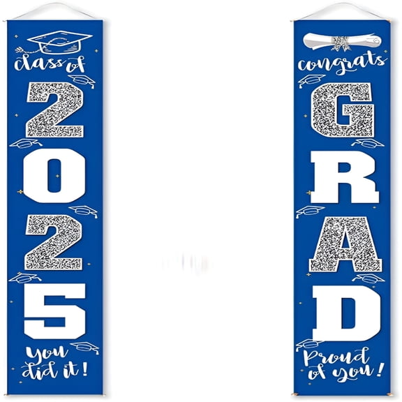 LAMIRO Graduation Decorations 2025 Porch Sign Banner for Class of 2025 Graduates Party Supplies