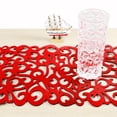 thumbnail image 7 of Hzzsbu Rectangle Felt Table Runners Openwork Floral Design Hollow Coasters Tablecloth Placemats Home Tea Table Cloth Wedding Decor, 7 of 7
