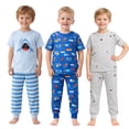 thumbnail image 3 of Kids Child Toddler Boy Pajamas Pj Set Short Sleeve Sleeve Snug Fit Soft & Cozy Sleepwear & Loungewear 3-Pack Size 2Y to 10Y, 3 of 7
