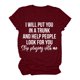 thumbnail image 3 of Gibobby Playera TéRmica Ligera Tops sueltos con cuello redondo, camiseta estampada, blusa, mangas , blusa informal para mujer（Vino， XXXXXL), 3 of 5