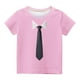 thumbnail image 3 of Niño Pequeño Camisa de Pascua Chico Manga Corta Camiseta Gráfica Cuello Redondo Crop Top para 3-14 Años Niñas Y Chico, 3 of 3