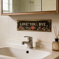 thumbnail image 6 of Yippzo “Love You, Bye” Vintage Floral Wall Plaque, Love You Bye Sign Above Door, Metal Wall Sign, Floral Accent Charming Entryway Doorway Decor, Cozy Home Housewarming Gift, 6 of 6