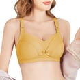 thumbnail image 3 of Sujetador de lactancia posparto fino de algodón, ropa interior transpirable antihundimiento para mujeres que amamantan, ropa interior de lactancia de verano (amarillo 85B), 3 of 9