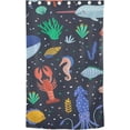 thumbnail image 2 of Farmhouse Curtains for Window Treatments 84" Cute Cartoon of Sea Animals Vertical Blinds Door Curtains for Bedroom, 1 Panel, 2 of 7