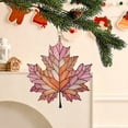 thumbnail image 4 of Stained Glass Maple Leaf Ornament, 3.14 inch Hanging Fall Window Decoration, Acrylic Xmas Tree Pendant, Handcrafted Suncatcher, Autumn Wall Accent, Festive Holiday Home Decor, Christmas Ornament, 4 of 4