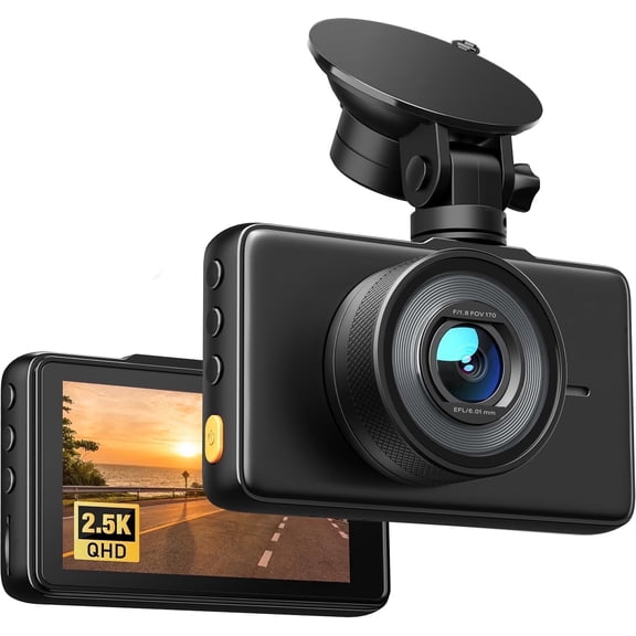 1080P Dash Cam Front Car Camera with IPS Display, 170° Wide Angle, Night Vision, G-Sensor, Loop Recording, Parking Monitor, Motion Detection, GPS Support, Supports 128GB