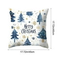 thumbnail image 6 of FeiFu 17.7x17.7in Christmas Printed Pillowcover Festive Patterns Soft Comfortable Fabric for Sofa Couch Bedroom and Holiday Decor, 6 of 6