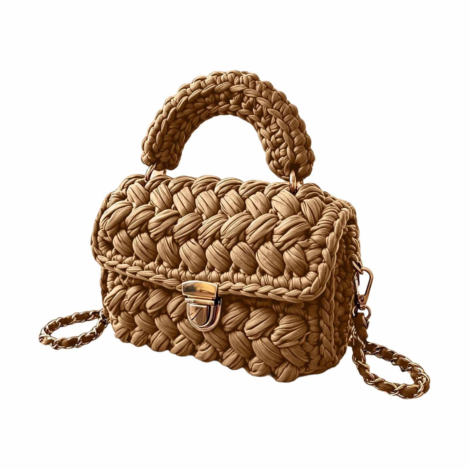 CAIXIA Adjustable Strap Woven Crossbody Shoulder Bag Stylish Casual Purse For Everyday Commute Leisure Use
