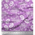 thumbnail image 2 of Soimoi Modal Satin Fabric Floral & Paisley Decor Fabric Printed Yard 42 Inch Wide, 2 of 3
