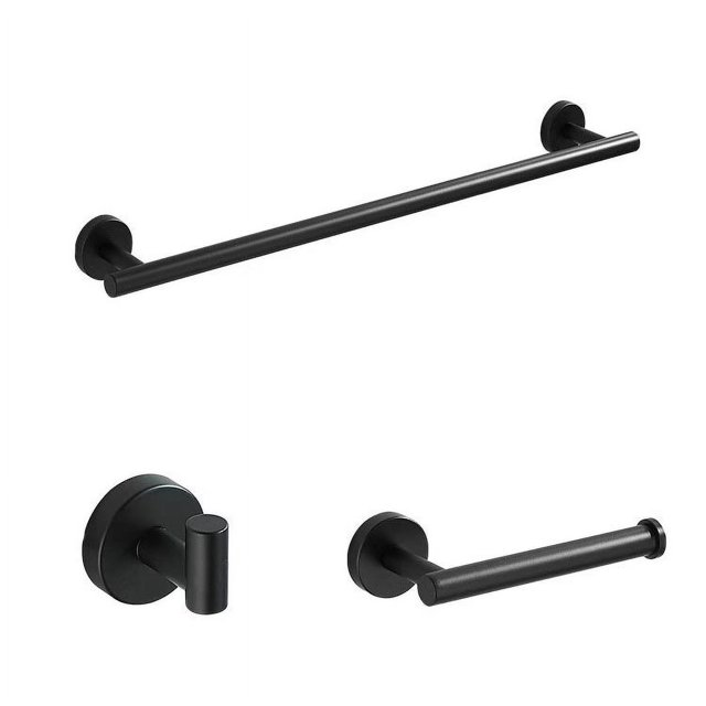 Toallero Anillo de toalla YONGSHENG soporte para toallas de papel Gancho para ropa Gancho para ducha Juego de 3 piezas negro