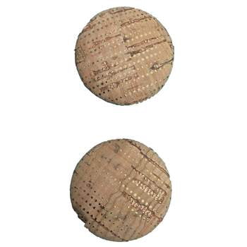 Belagio Cork Button, Shank Button, Natural Light Brown, 2 Pack