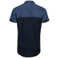 thumbnail image 2 of FashionOutfit Men's Color Block Button Down Short Sleeve Shirt, 2 of 3