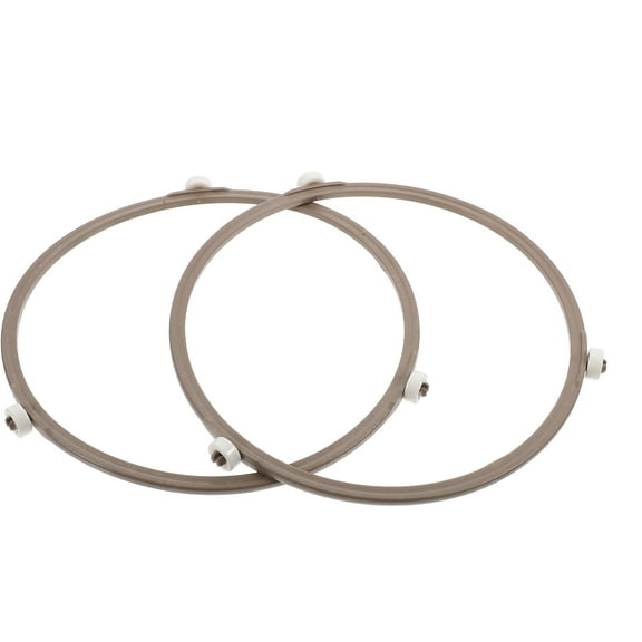 Masteelf 2pcs Microwave Turntable Ring Microwave Oven Rotating Roller Support Ring (White)