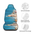 thumbnail image 4 of Picia Shells and Starfish Print Waterproof Sweating Car Seat Cover for Post Gym Workout, Running, Beach and Hiking, Universal Fit Anti-Slip Bucket Seat Protector, 4 of 5