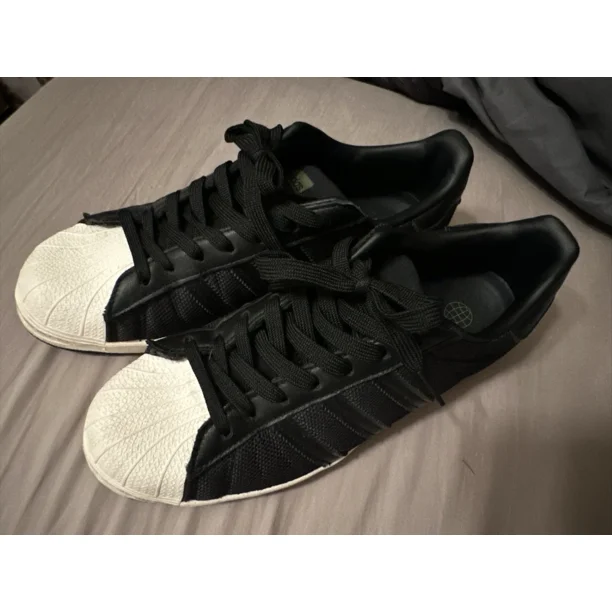 Ad-id-as Originals Superstar Mens Size 9.5 Black Shoes Sneakers HQ3804 Used
