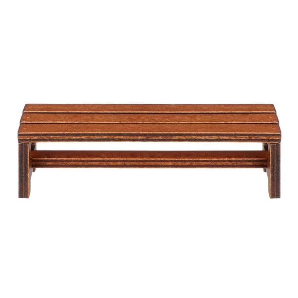 2 Bancos en miniatura para casa de muñecas, mini sillas, modelo de banco de parque, mueble pequeño