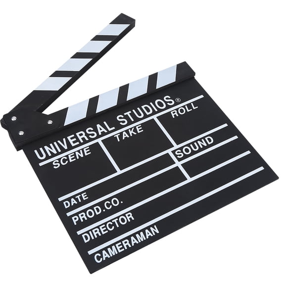 Peahefy Wooden Clapper Board,Wooden Director Scene Clapperboard TV Movie Clapper Board Film Cut Prop