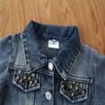 thumbnail image 6 of LYMAYTER Infant Girls Denim Jacket for Kids Baby Long Sleeves Jeans Outerwear Toddler Classic Cowboy Coats 9 M - 6 Y, 6 of 8