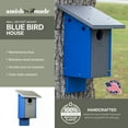 thumbnail image 4 of Outdoor Leisure Products Model GM21GBL Blue Bird House Made of HDPE finished in Weather Wood and Blue, 4 of 6
