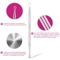 thumbnail image 2 of Stainless Steel Triangle Cuticle Peeler Scraper Remove Gel Nail Polish Nail Art Remover Tool 3 Pack., 2 of 5