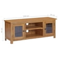 thumbnail image 6 of vidaXL TV Stand 43.3"x13.8"x17.3" Solid Oak Wood, 6 of 8