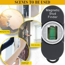 HOMEMAXS Magnetic Finder for Home Use Detects Screws and Nails in Studs No Batteries Required Black