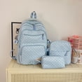 thumbnail image 5 of Clearance！Polka Dot Backpack Set 3Pcs Cute Daypack Kawaii Nylon Backpacks for Travel Daily Use Blue, 5 of 8