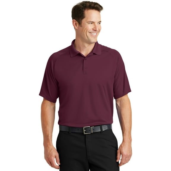 Sport-Tek T475 Mens Dry Zone Raglan Polo T-Shirt, Maroon - Small