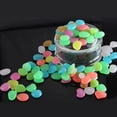 thumbnail image 5 of Limei 100 Pcs New Colorful Glow in The Dark Pebbles Stones Rocks for Fish Tank Aquarium Garden Walkway, Random Color, 5 of 6