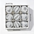 thumbnail image 3 of 9Pcs 3.15 Inch Christmas Tree Balls Ornaments Plastic Decorative Hanging Ornaments Decoration for Xmas Tree Garland Wedding Party Holiday (Silver), 3 of 9