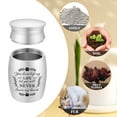 thumbnail image 4 of 3 Inches Small Keepsake Cremation Urn for Human / Pet Ashes Mini Cremation Urns Memorial Ashes Urn Mini Urn Stainless Steel Ashes Holder Small Ash Urn for Ashes, 4 of 7