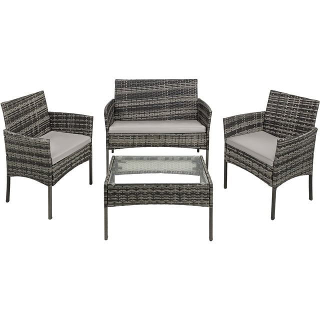Sala para Exterior Jardimex Patio Terraza 4 Pzs Gris