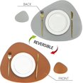 thumbnail image 2 of Juego de 4 manteles individuales y posavasos de cuero, tapete de mesa antideslizante lavable impermeable para mesa de comedor de cocina interior (marrón/gris) Rojo Verde Cocina, Decoración y Otros, 2 of 5